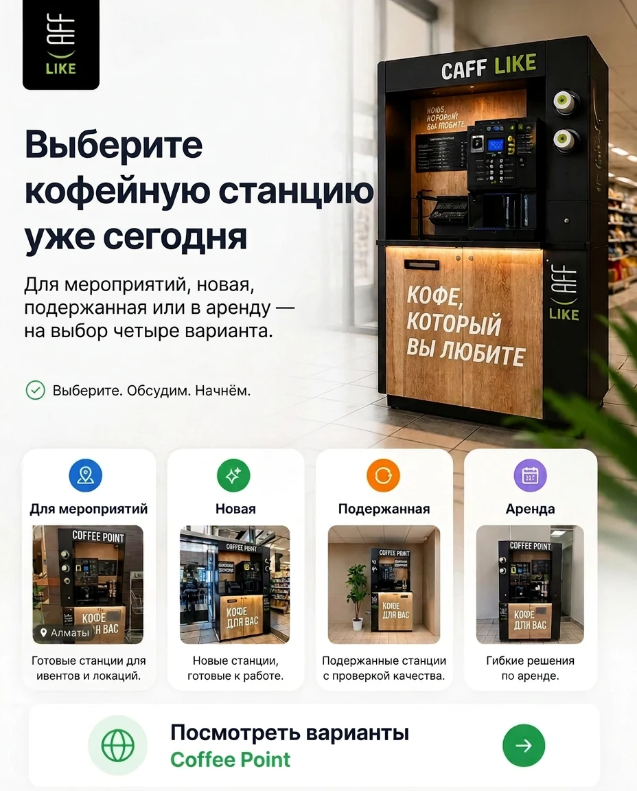 Посмотрите, какую кофейную станцию можно выбрать сегодня